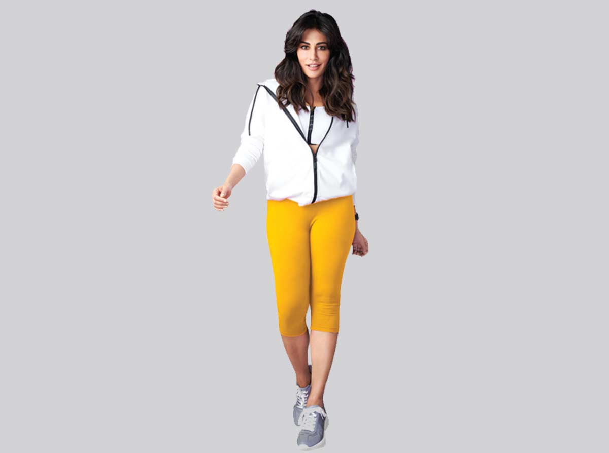 Buy Dollar Missy Women's Slim Fit Ankle Lenght Cotton Lycra Leggings (XL,  White) at Amazon.in